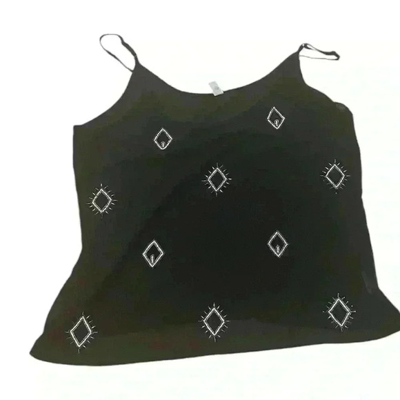 Old Navy Sheer Black Beaded Tank Size XL - Picture 1 of 3